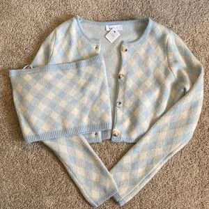 Cardigan and Crop Sweater Set